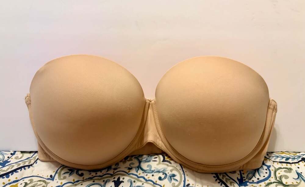 PINK Victoria's Secret Strapless Bra Size 36D Nude Push-Up